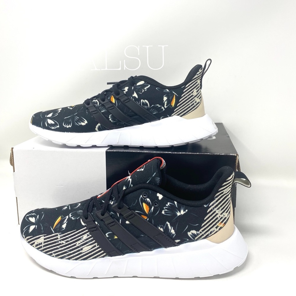 Adidas Questar Flow Black Flowers Women’s AUTHENT - Picture 2 of 8
